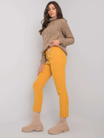 Musztardowe eleganckie spodnie Beverley