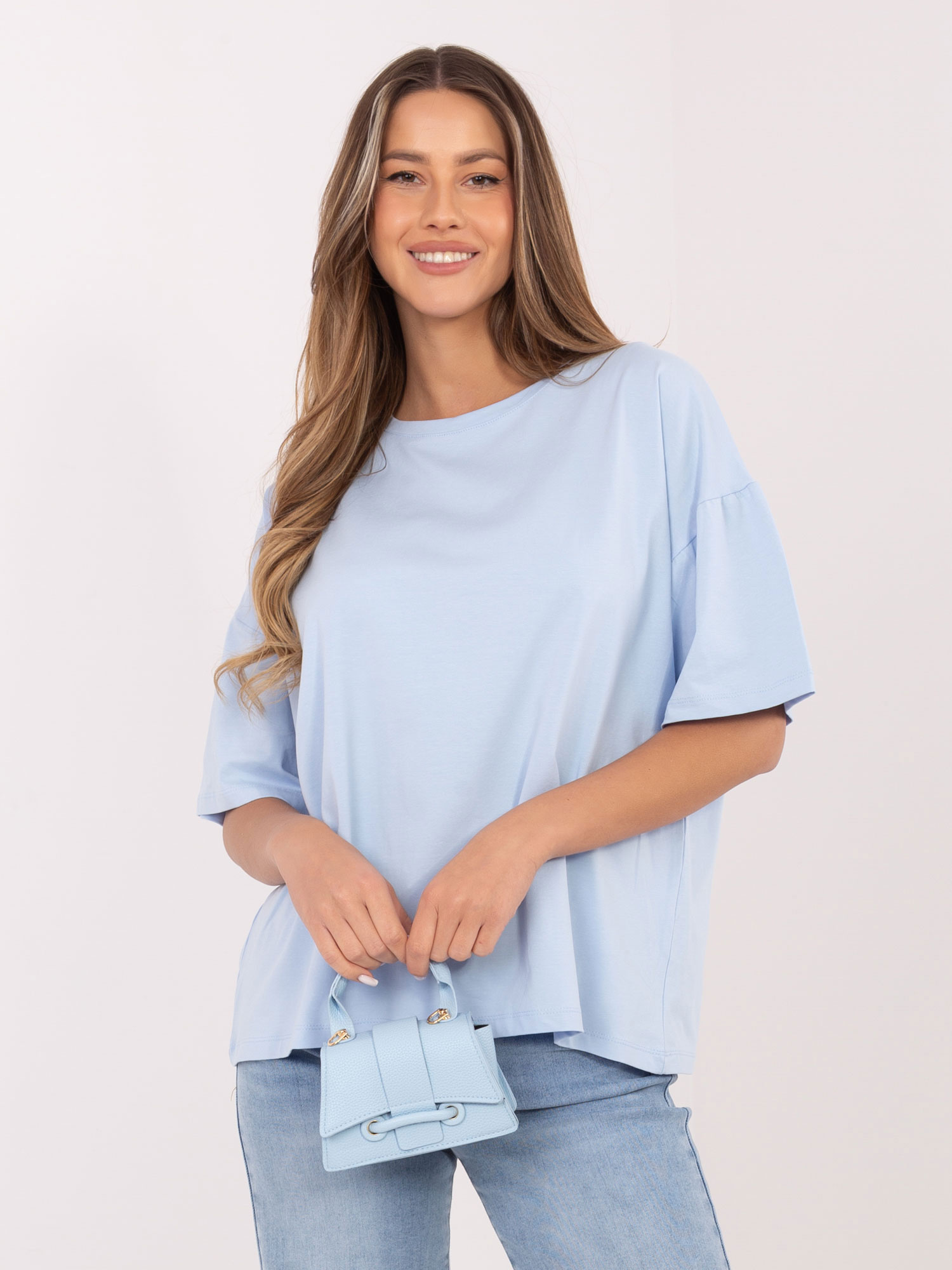 T-shirt jasny niebieski