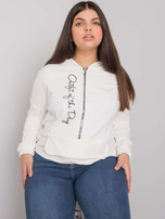 Ecru rozpinana bluza plus size Kaylee