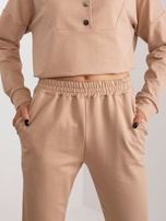 Hurtownia Camelowy komplet casualowy z bluzą