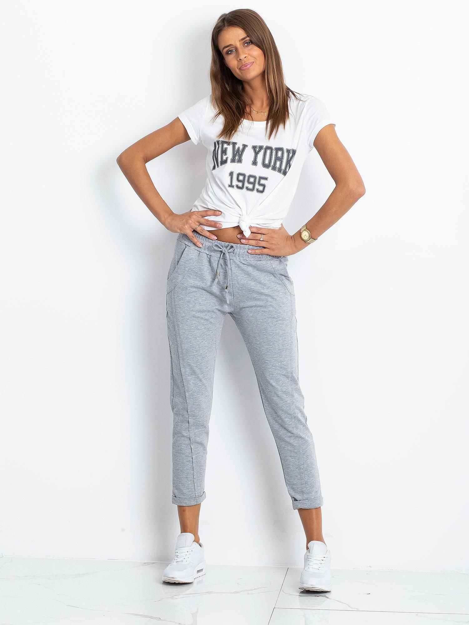 Szare melanżowe spodnie Approachable
