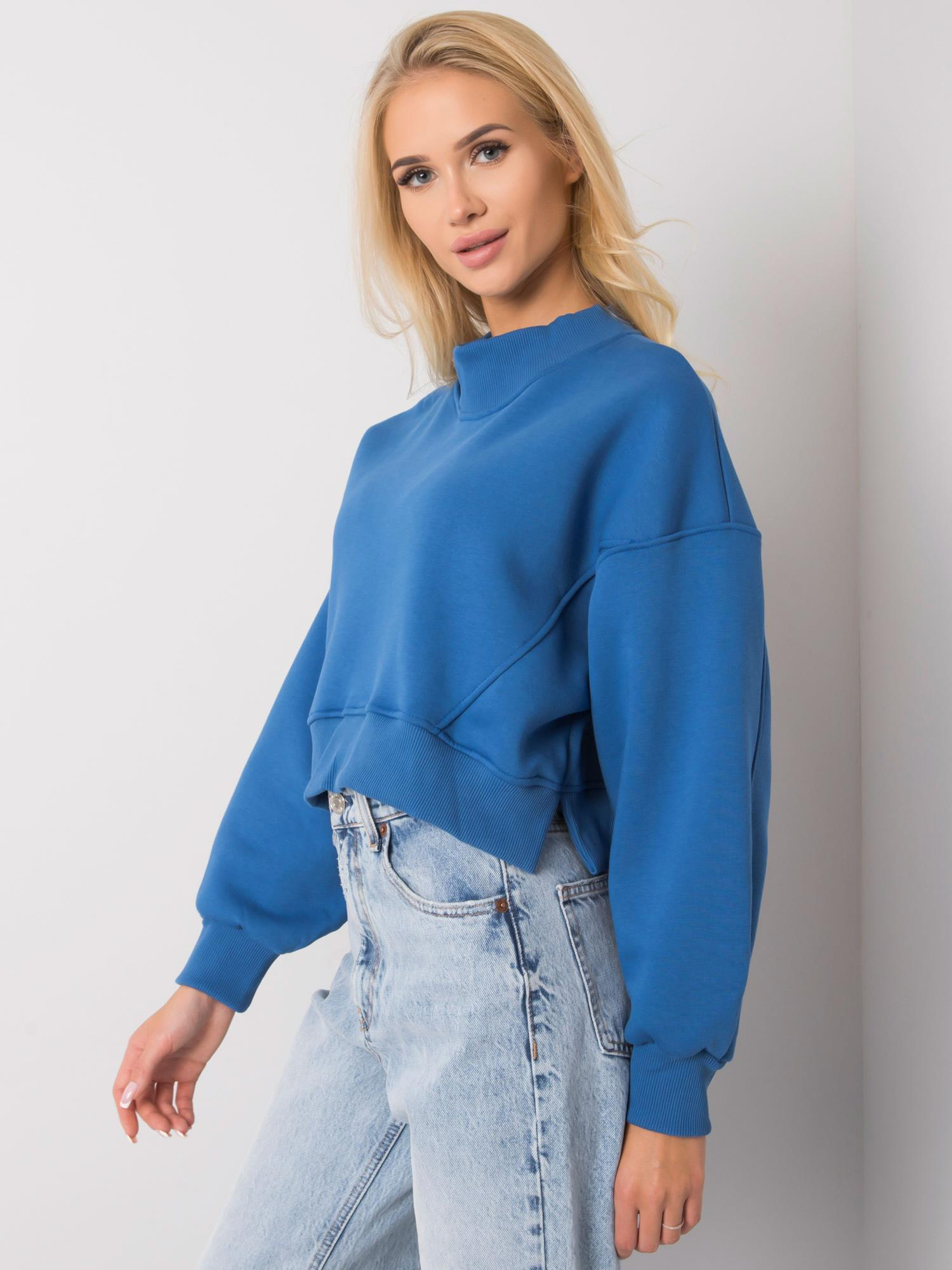 Ciemnoniebieska bluza bez kaptura Thilde 