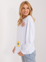 Hurt Biała bluza bez kaptura z okrągłym dekoltem