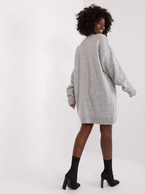 Hurt Szara dzianinowa sukienka oversize RUE PARIS