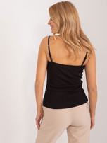 Hurt Czarny damski top z dekoltem V SUBLEVEL