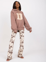 Brązowa bluza dresowa oversize z kapturem Valeria