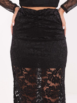 Czarna koronkowa spódnica z podszewką