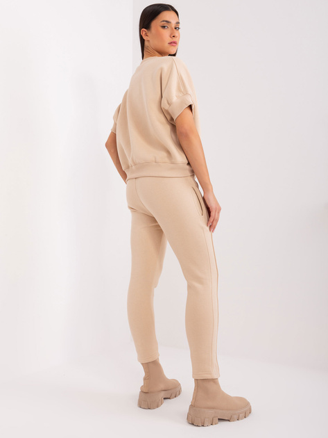 Hurtownia online Beżowy ocieplany komplet dresowy