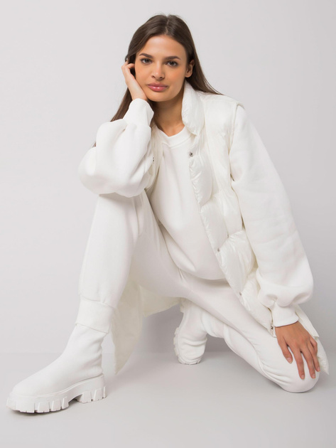 Ecru trzyczęściowy komplet z kamizelką Minneola