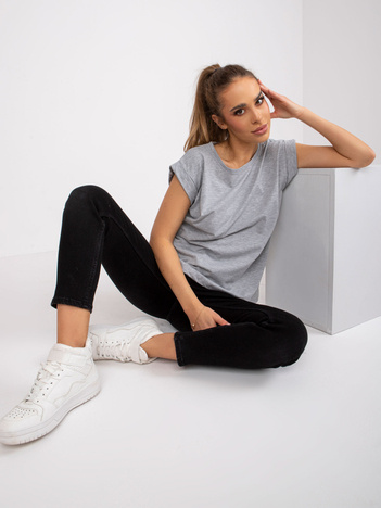 Szary damski t-shirt basic Revolution