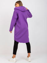 Fioletowa dresowa bluza basic z suwakiem Tina RUE PARIS