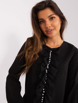 Hurt Czarna bluzka wizytowa z długim rękawem