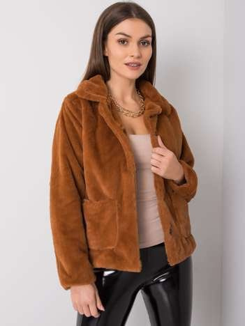 Brown fur jacket Nyla RUE PARIS