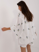 Hurtownia Biały trzyczęściowy komplet letni z koszulą