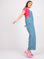 Hellblauer Damenjeans-Overall Werona RUE PARIS.