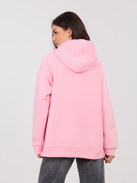 Pastelowa różowa bluza kangurka o kroju oversize RUE PARIS