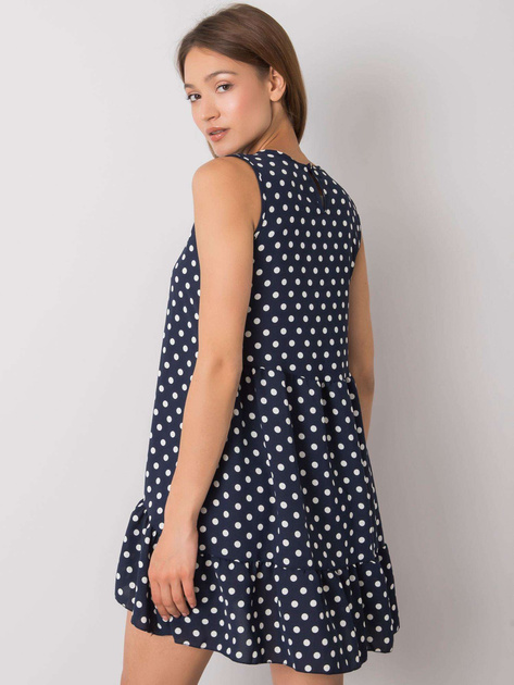 Granatowa sukienka w groszki Nicollete RUE PARIS