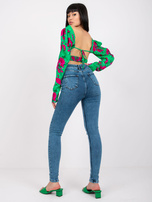 Blaue Jeans mit hohem Bund Lilly.
