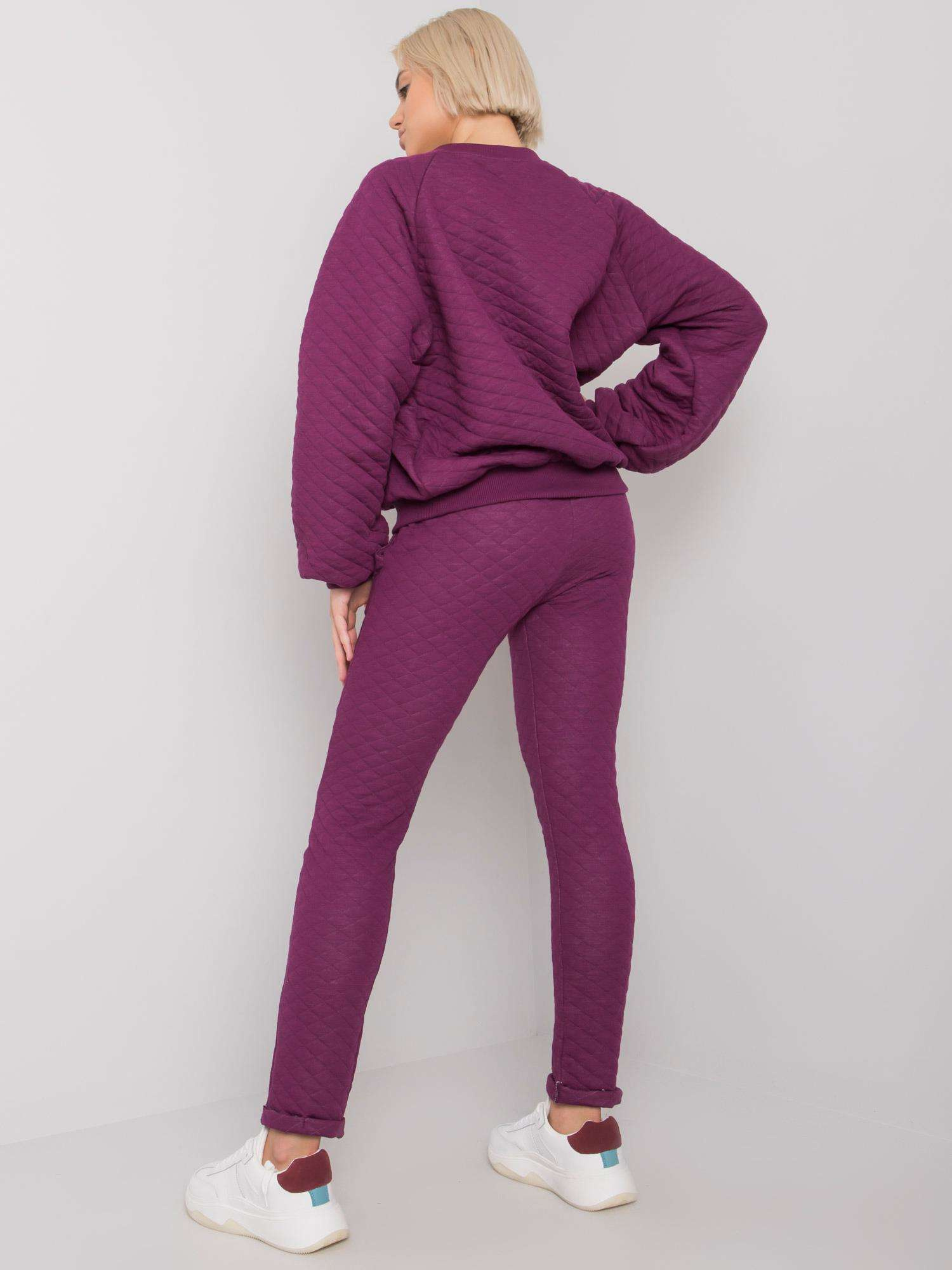 Purple two-piece quilted set Palermo