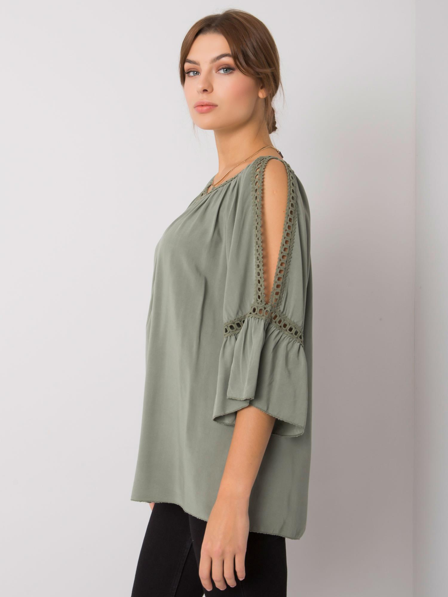 Khaki bluzka z wiskozy Kearney OCH BELLA