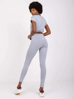 Szare bawełniane legginsy damskie Brigitte