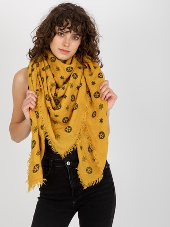 Wholesale Yellow Women's Scarf with Prints
