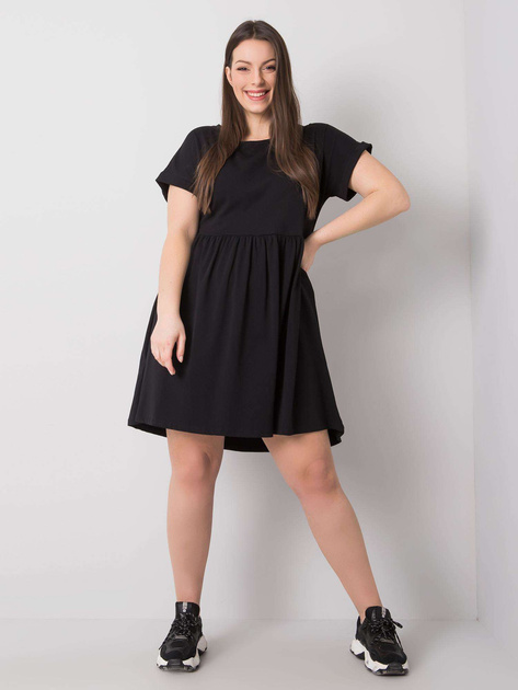 Czarna bawełniana sukienka plus size Molly