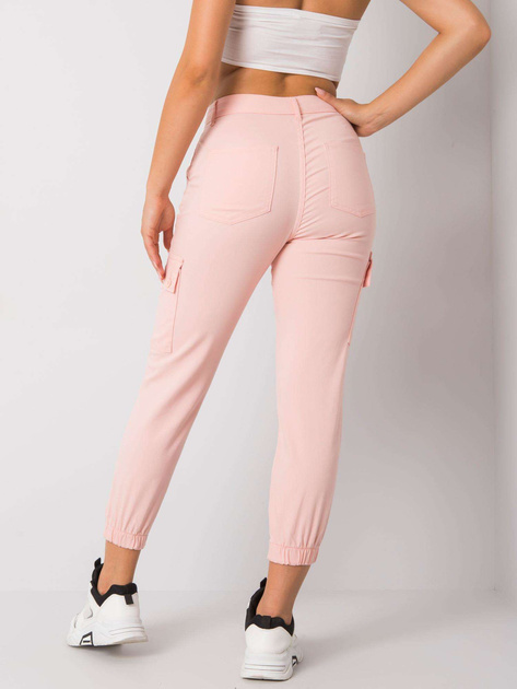 Jasnoróżowe spodnie materiałowe Ximenna