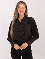 Czekoladowa rozpinana koszula z kołnierzykiem