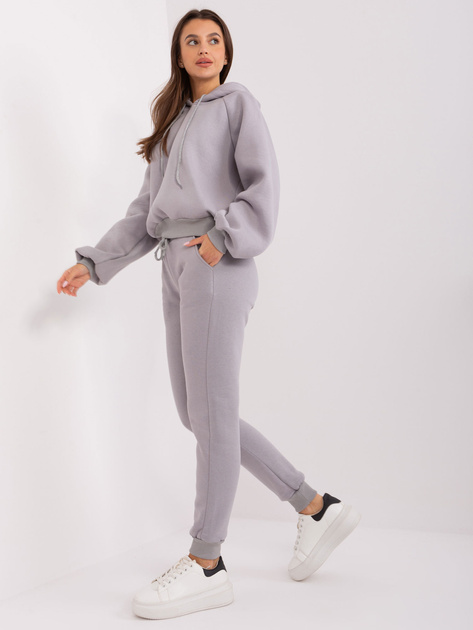 Hurt Szary dresowy komplet basic ze spodniami
