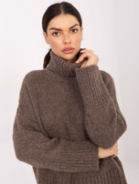 Fango damski sweter golf o grubym splocie