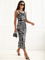 Hurt Black midi dress fitted without sleeves.