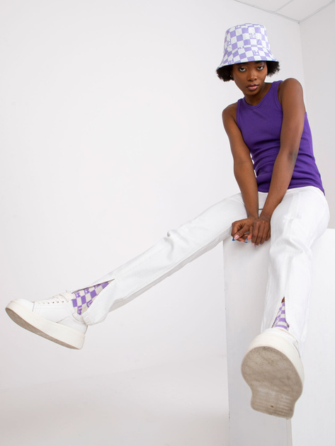 Ciemnofioletowy top w prążek Eston RUE PARIS