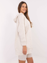 Hurt Jasnobeżowy melanżowy komplet z bluzą oversize