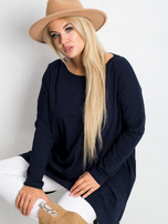 Granatowa tunika plus size Moa