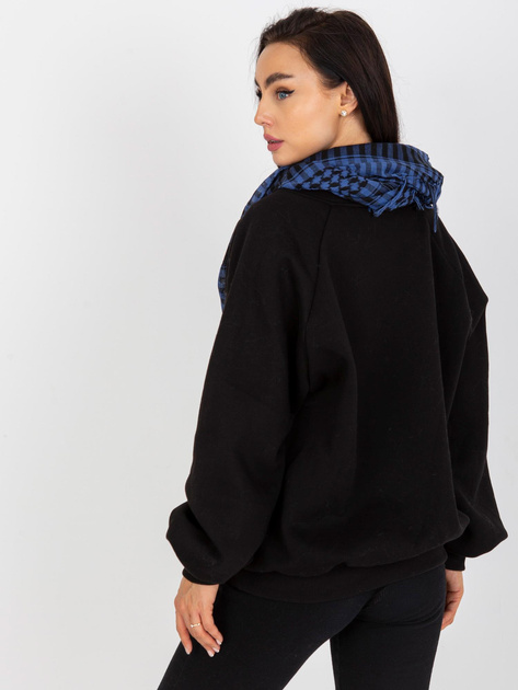 Hurt Ciemnoniebiesko-czarna chusta arafatka w kratę