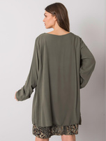 Khaki luźna sukienka Gracilyn