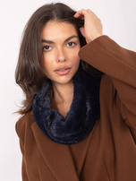 Granatowy zimowy komin damski