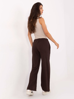 Ciemnobrązowrązowe dresowe spodnie z haftem