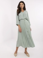 Pistacjowa spódnica z ozdobnymi guzikami SUBLEVEL