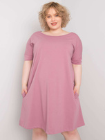 Brudnoróżowa sukienka plus size Bellamy