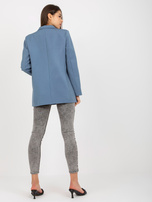 Hurtownia Ciemnoniebieska marynarka damska z naszywkami