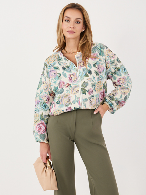 Zielona przejściowa kurtka typu balloon