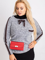 Siva bluzica plus size Diaz.