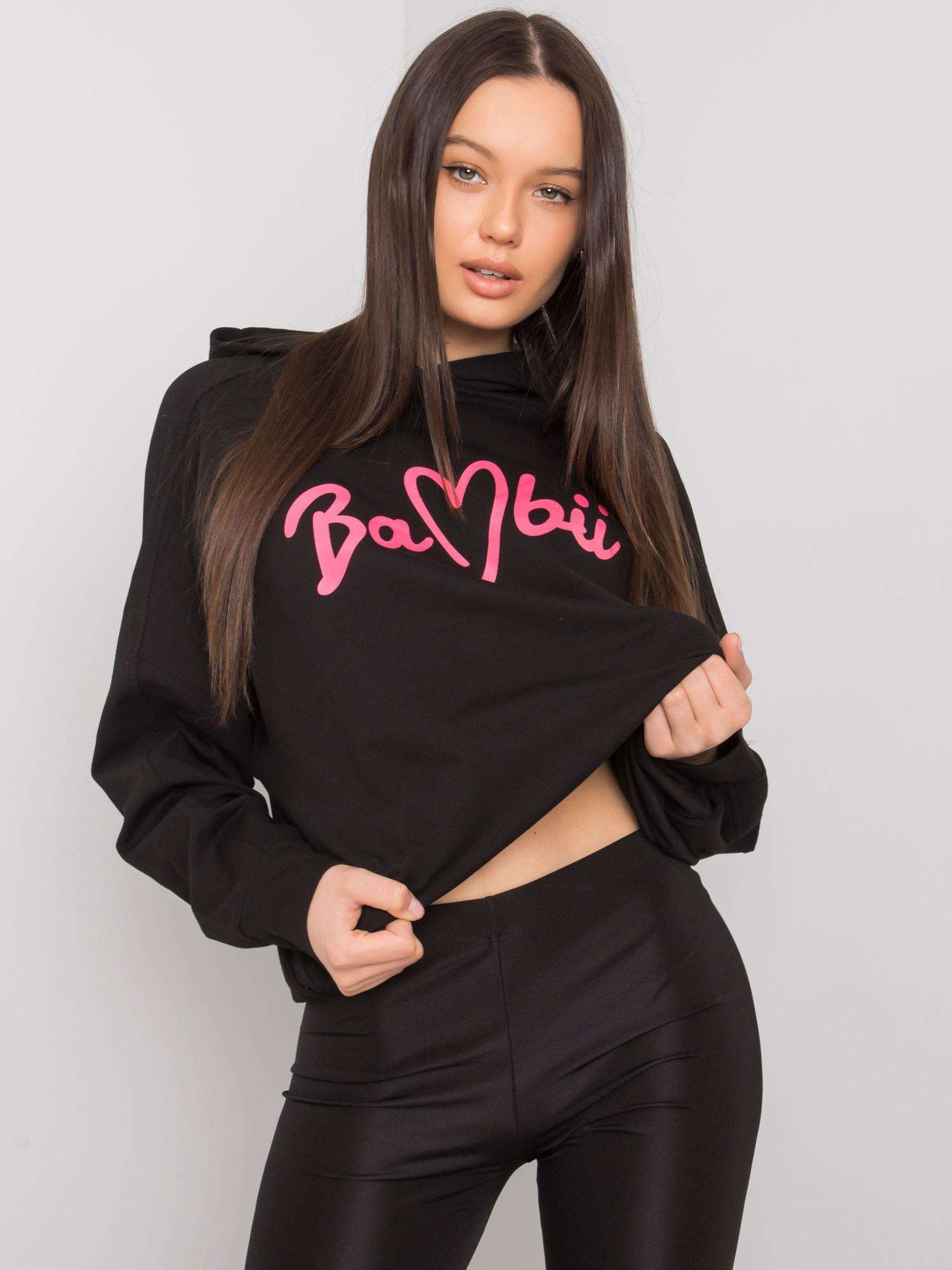 Czarna bluza z kapturem Edna