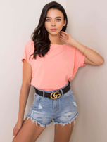 Jasnobrzoskwiniowy t-shirt Fire