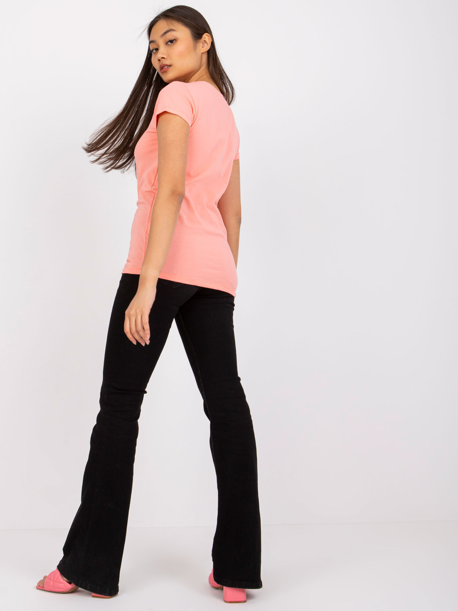 Brzoskwiniowy t-shirt Peachy