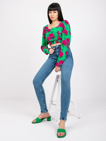 Niebieskie jeansy z wysokim stanem Lilly