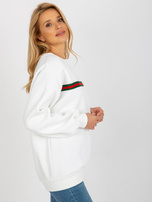 Hurtownia Ecru dresowa bluza bez kaptura z ociepleniem