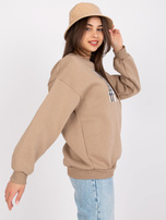 Ciemnobeżowa dresowa damska bluza oversize Elise 